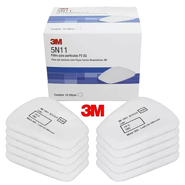3M N95 Respirator Filter, 5N11, Disposable, Helps Protect Against Non-Oil Based Particulates