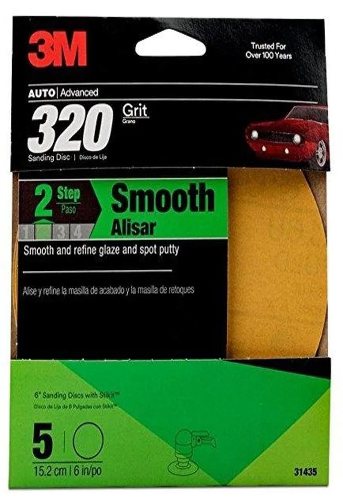 3M 31435 6" Stikit Gold Disc P320 — 5 Pack