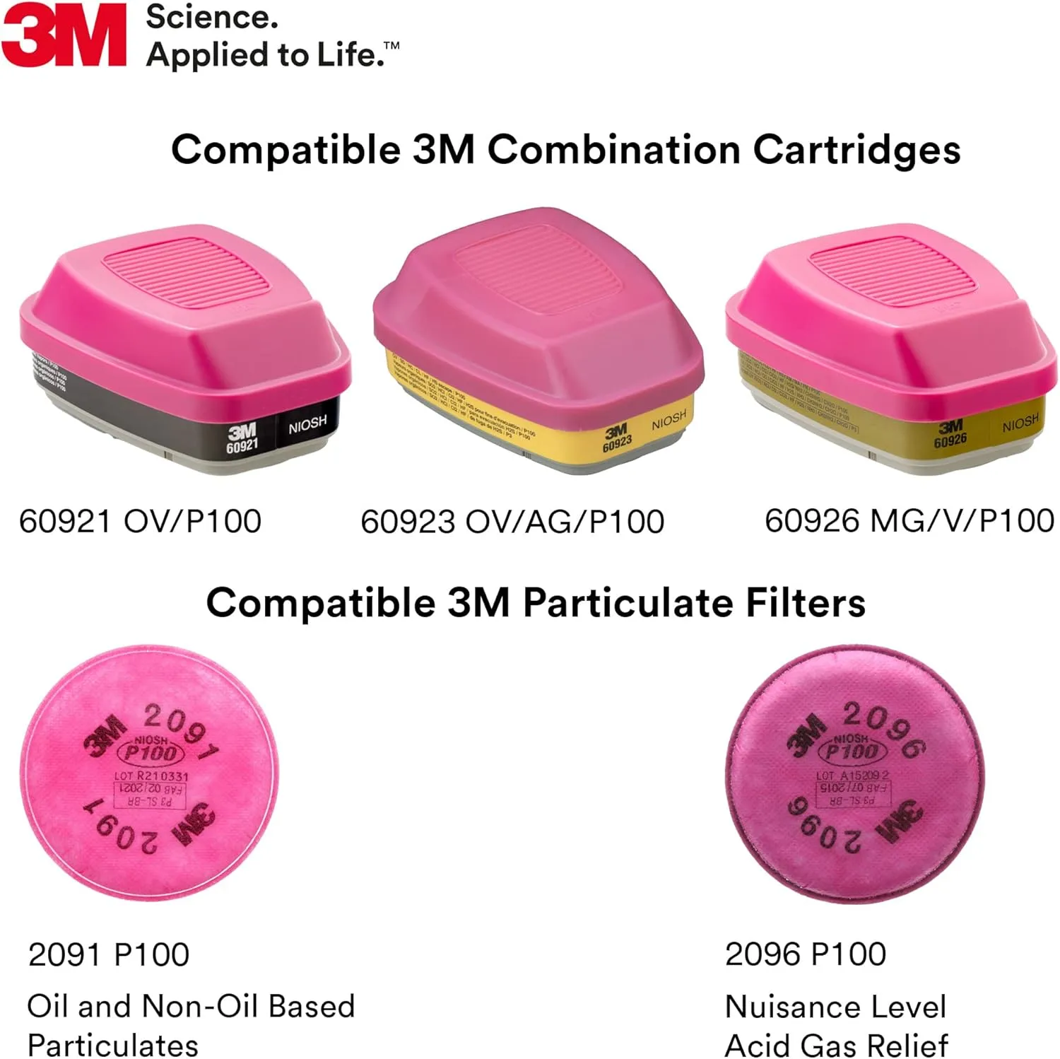 3M Full Facepiece Reusable Respirator 1 Count (Pack of 1) Small