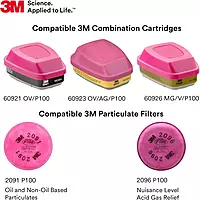 3M Full Facepiece Reusable Respirator 1 Count (Pack of 1) Small