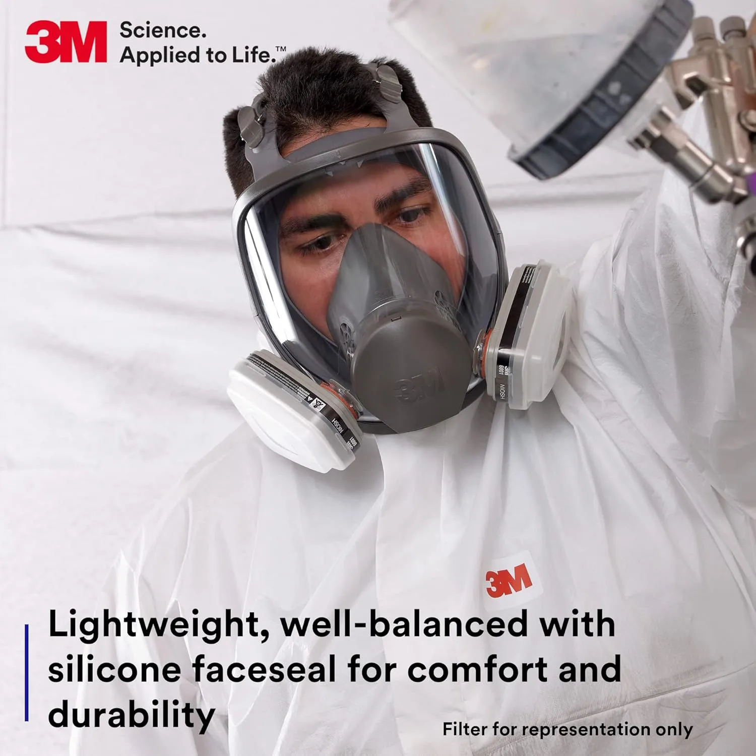 3M Full Facepiece Reusable Respirator 1 Count (Pack of 1) Small