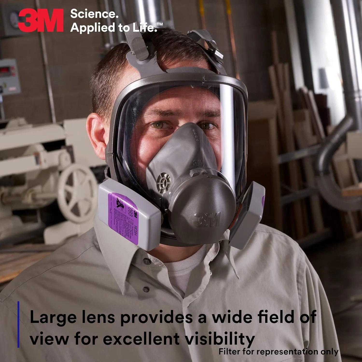 3M Full Facepiece Reusable Respirator 1 Count (Pack of 1) Small