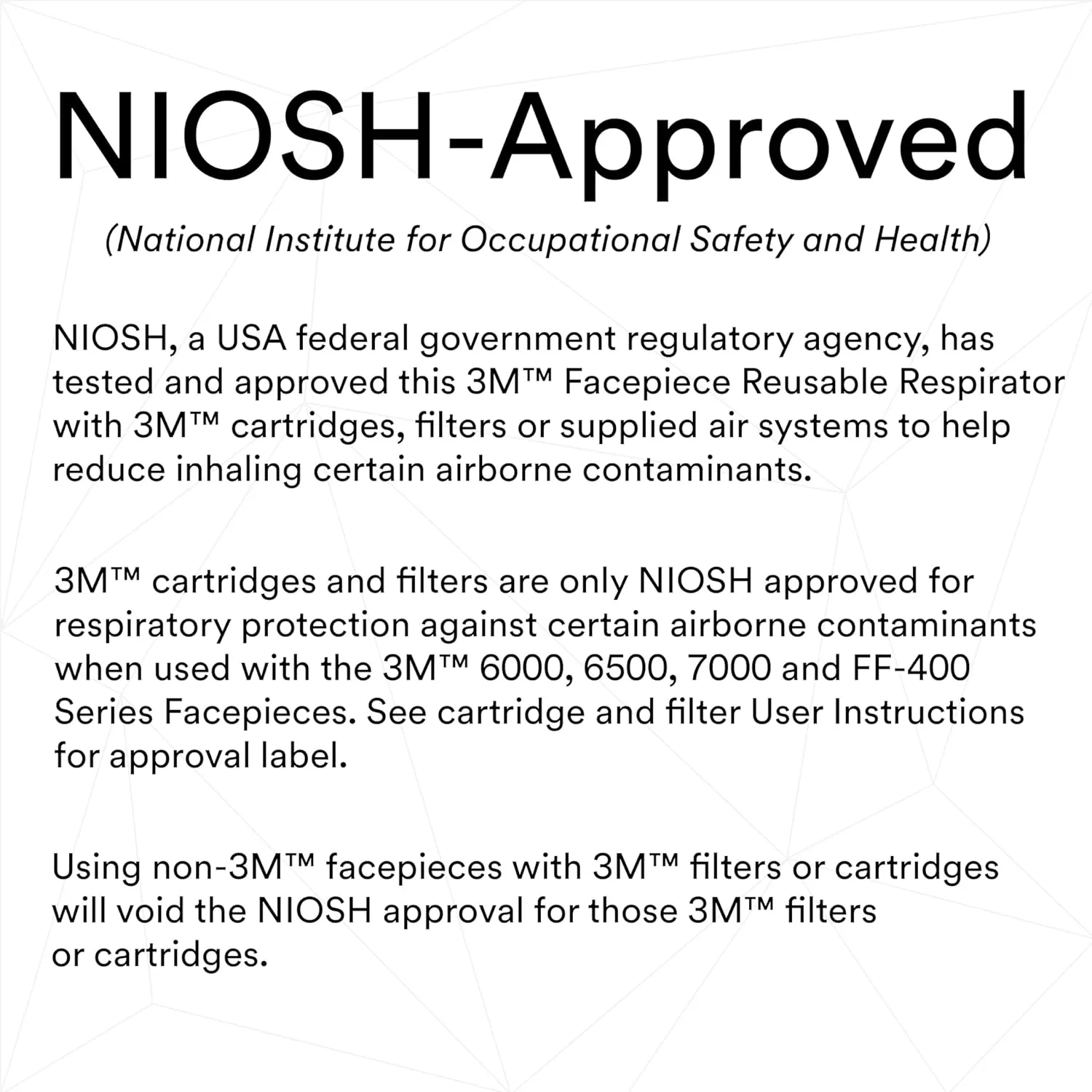 3M Full Facepiece Reusable Respirator 1 Count (Pack of 1) Small