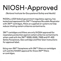 3M Full Facepiece Reusable Respirator 1 Count (Pack of 1) Small