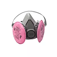 3M Half Facepiece Reusable Respirator Assembly Kit 6191, Size Small, P100, Lightweight, Comfortable, Easy to Adjust