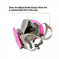 3M Half Facepiece Reusable Respirator Assembly Kit 6191, Size Small, P100, Lightweight, Comfortable, Easy to Adjust