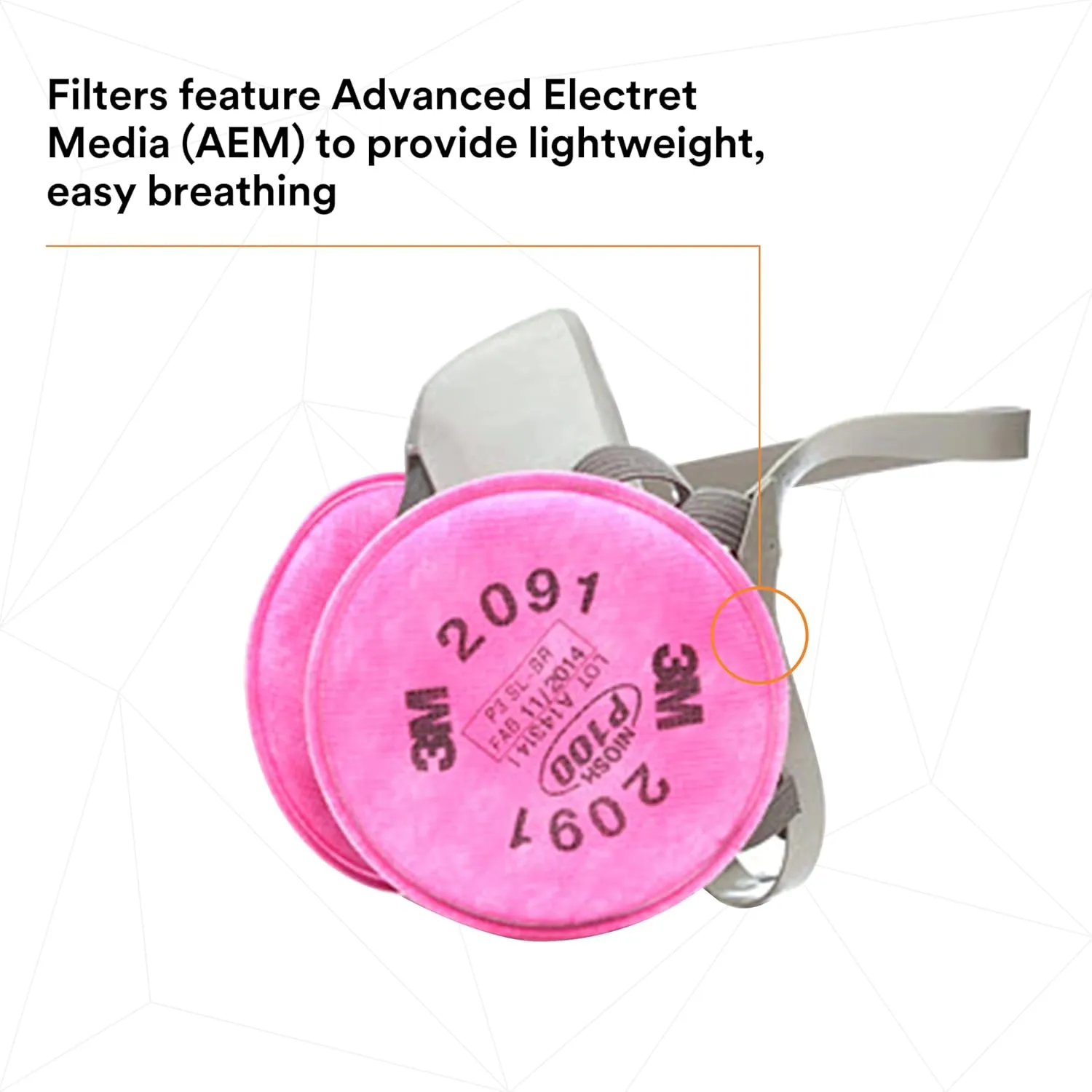 3M Half Facepiece Reusable Respirator Assembly Kit 6191, Size Small, P100, Lightweight, Comfortable, Easy to Adjust