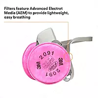 3M Half Facepiece Reusable Respirator Assembly Kit 6191, Size Small, P100, Lightweight, Comfortable, Easy to Adjust