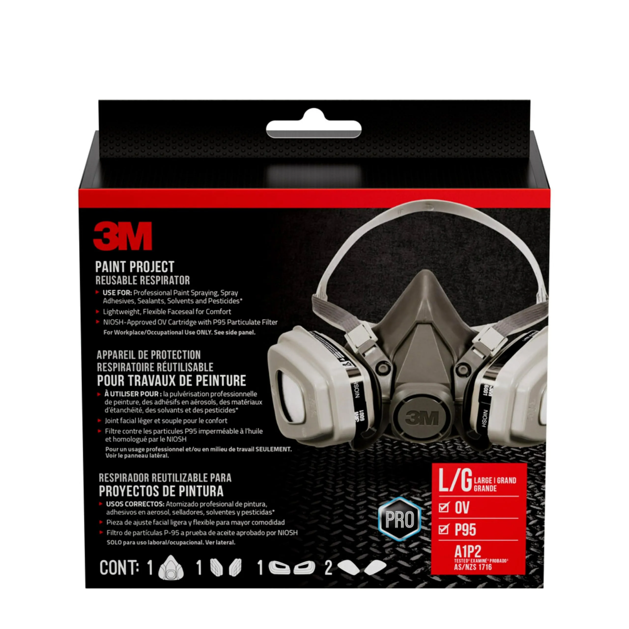 3M 6311P1-DC Reusable P95 Organic Vapor Respirator - Large