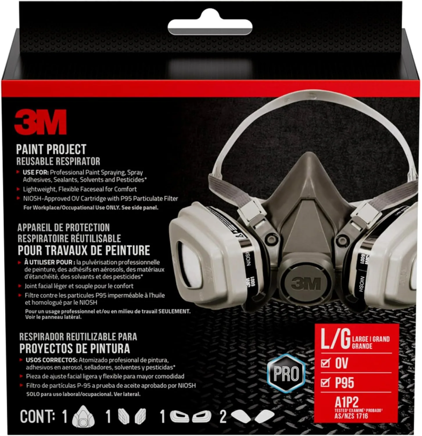 3M 6311P1-DC Reusable P95 Organic Vapor Respirator - Large