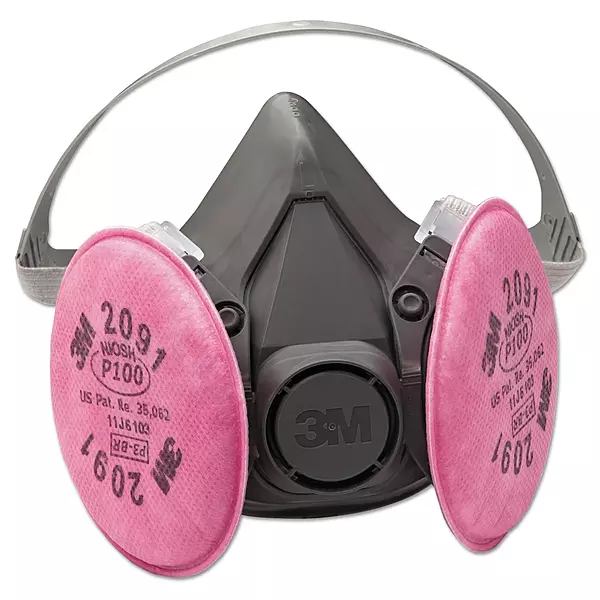 3M 6391 Half-Facepiece Respirator 6000 Series, Large