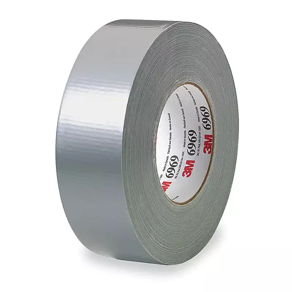 3M 6969 Silver Duct Tape - 48 mm Width x 54.8 m Length - 10.7 mil Thick - 06969 [PRICE is per ROLL]