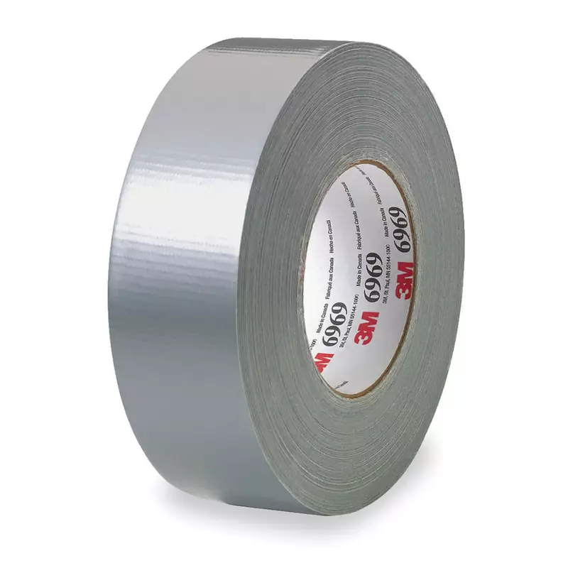 3M 6969 Silver Duct Tape - 48 mm Width x 54.8 m Length - 10.7 mil Thick - 06969 [PRICE is per ROLL]