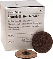 3M 7485 3" Roloc Coarse Surface Conditioning Disc, Brown (07485)