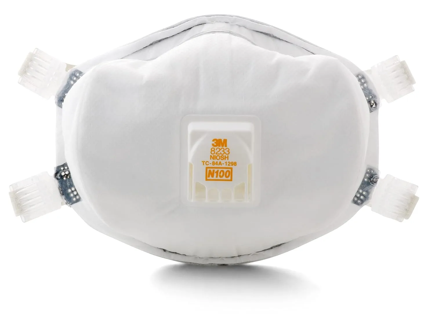 3M Personal Protective Equipment Particulate Disposable Respirator 8233, NIOSH APPROVED, Exhalation Valve, N100