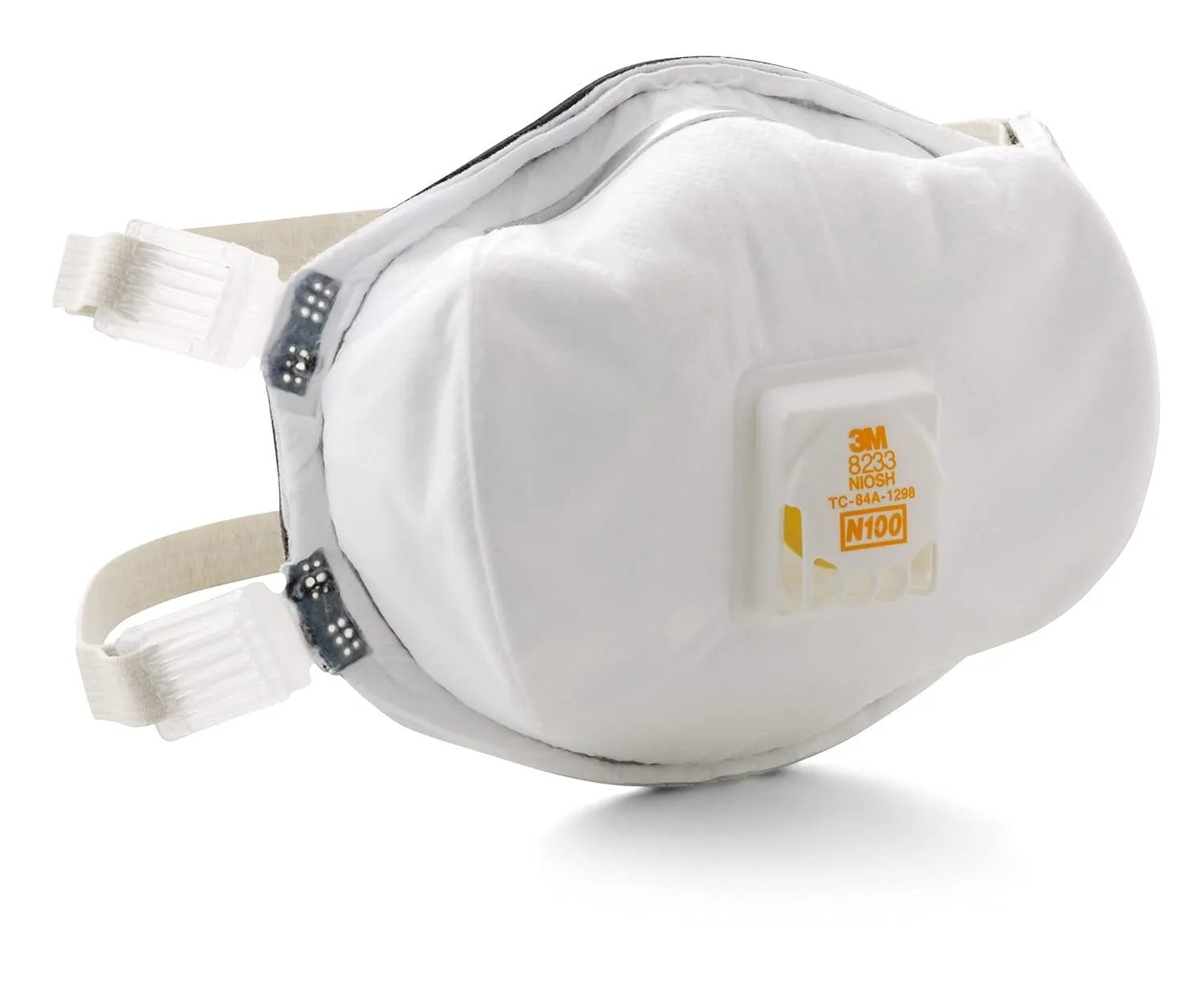 3M Personal Protective Equipment Particulate Disposable Respirator 8233, NIOSH APPROVED, Exhalation Valve, N100