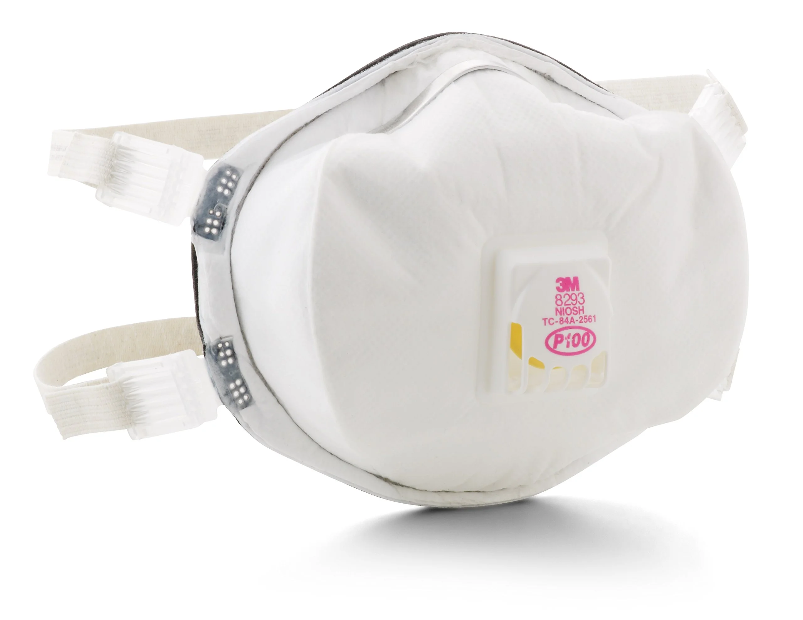 3M Disposable Particulate Cup Respirator 8293 P100 with Cool Flow Exhalation Valve, NIOSH APPROVED