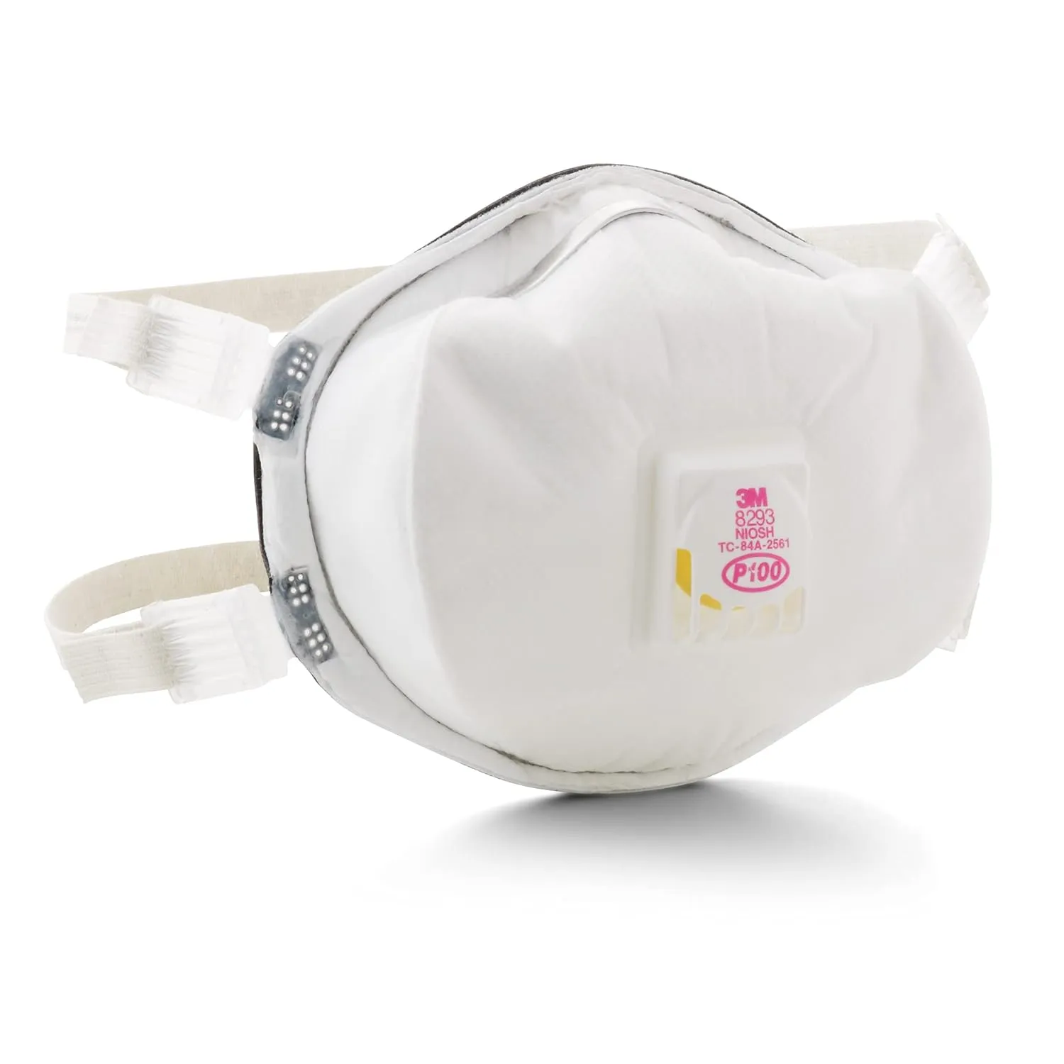 3M Disposable Particulate Cup Respirator 8293 P100 with Cool Flow Exhalation Valve, NIOSH APPROVED