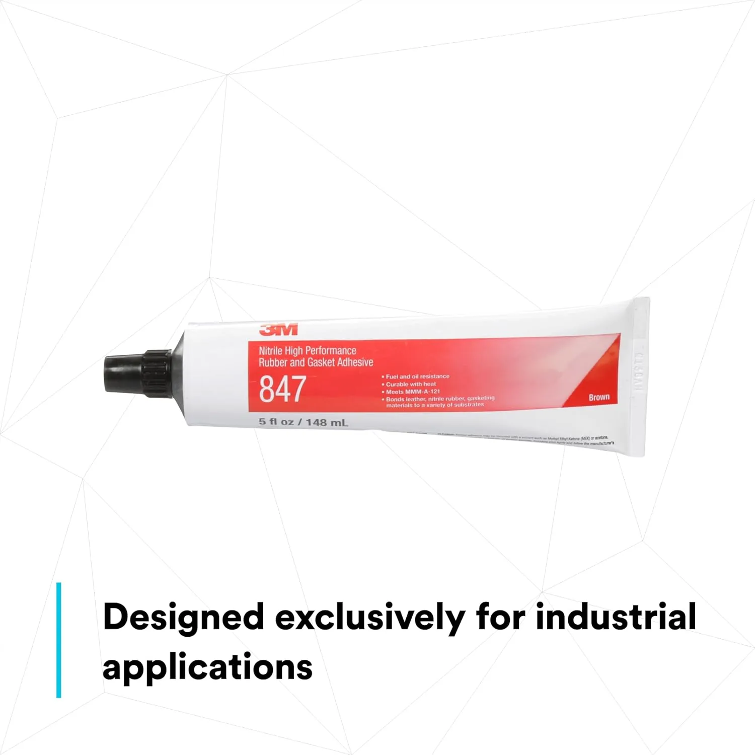 3M Nitrile High Performance Rubber and Gasket Adhesive 847, Brown, 5 oz
