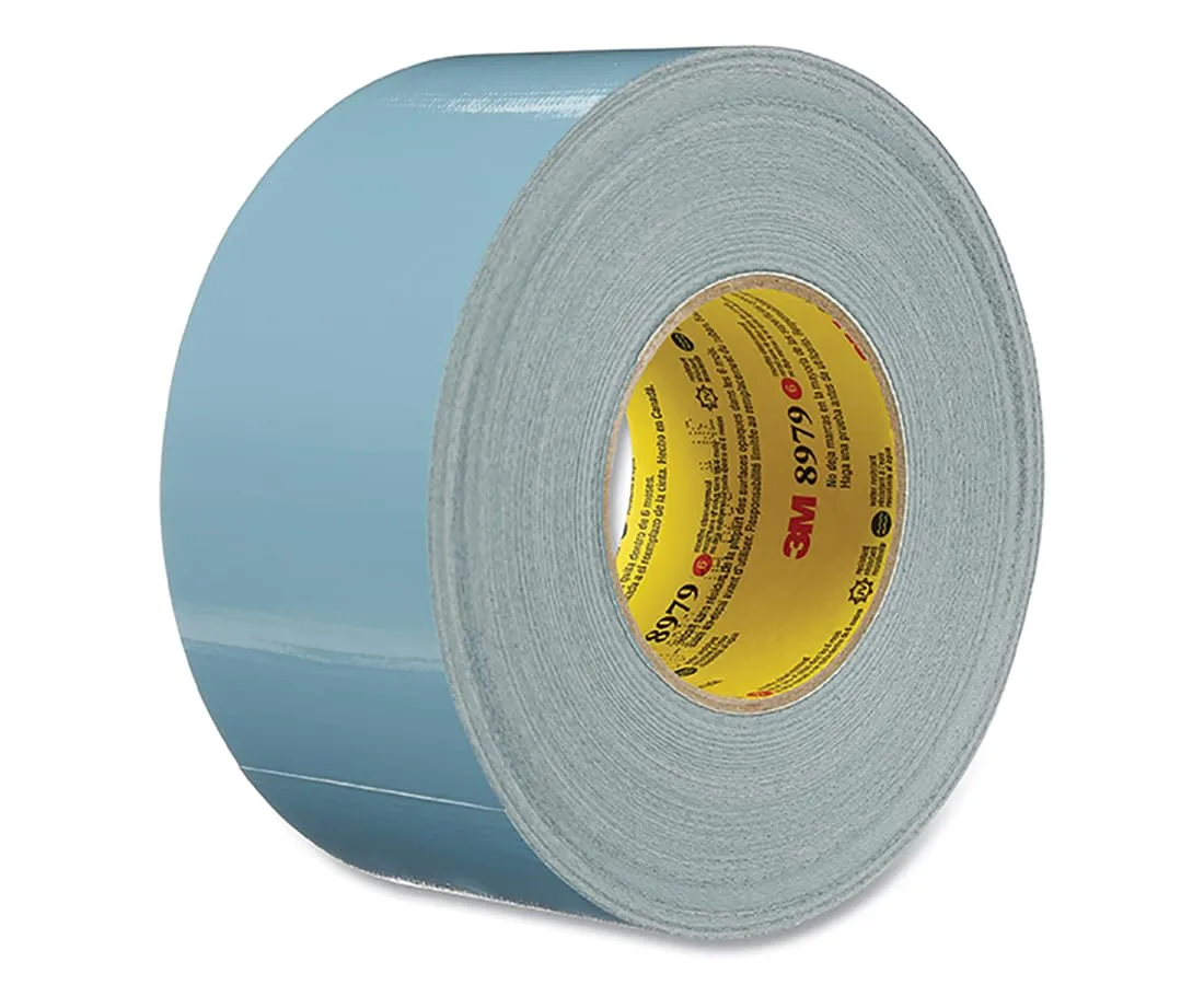 3M 8979 Rubber Performance Plus Duct Tape, 200 Degree F Performance Temperature, 36 lb/in Tensile Strength