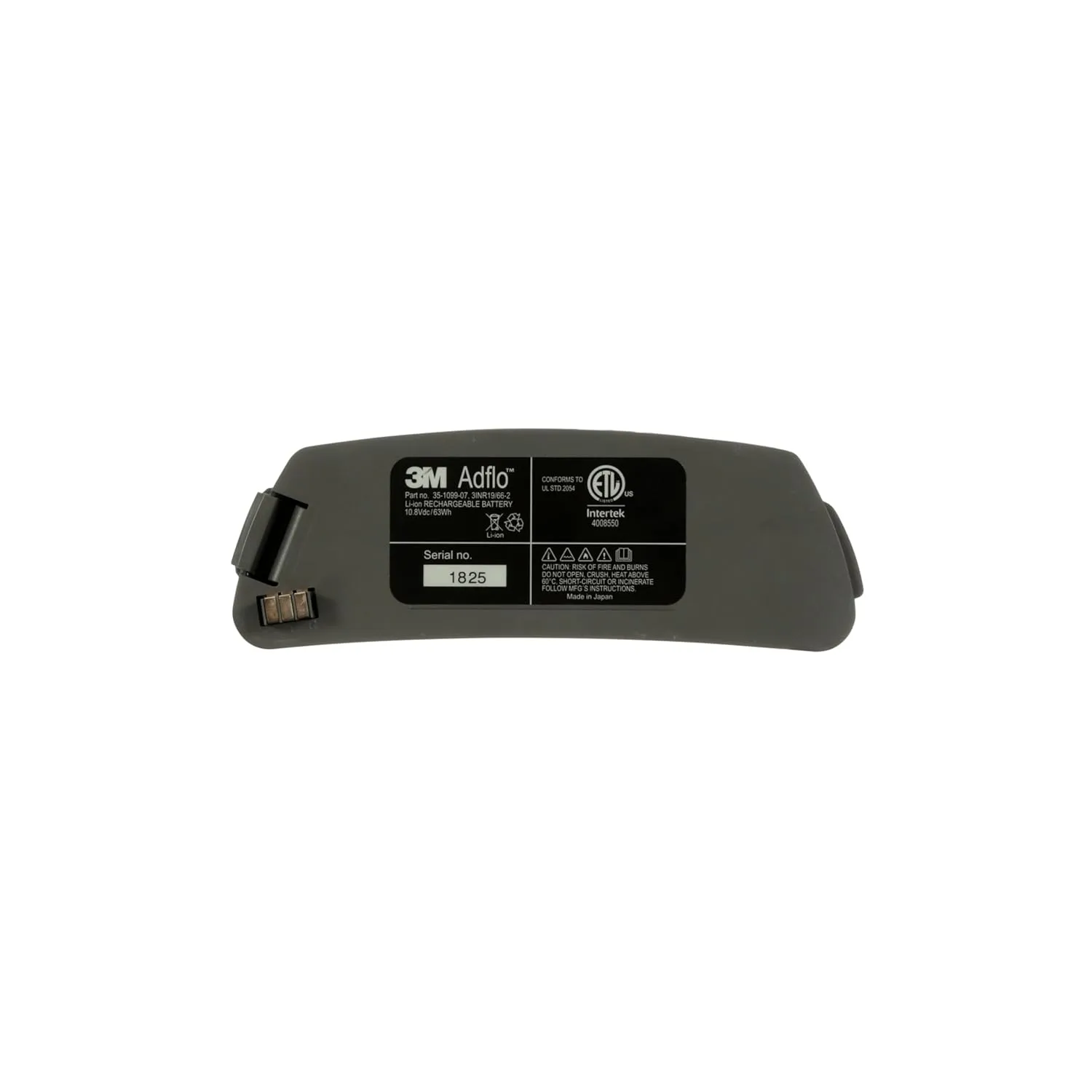3M Battery, Lithium Ion, for 3M Adflo Powered Air Purifying Respirators (PAPR) for Welding, 35-1099-07, 1 Each