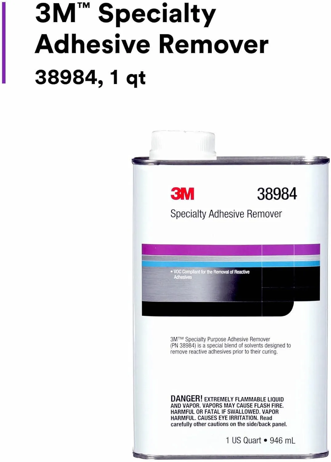 3M Specialty Adhesive Remover, Solvent-Based Industrial Liquid
