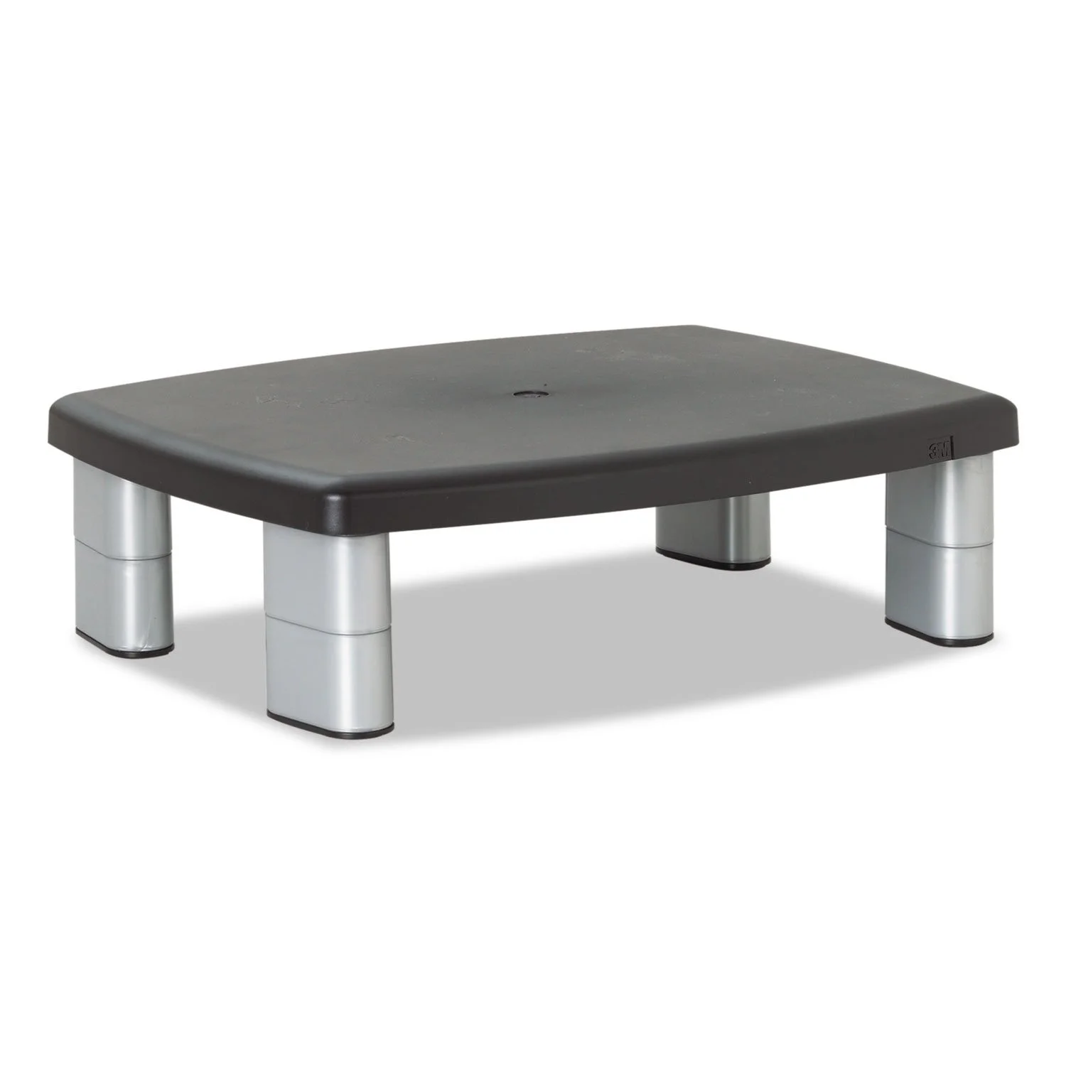 3M Adjustable Height Monitor Stand 15 x 12 Black/Silver MS80B