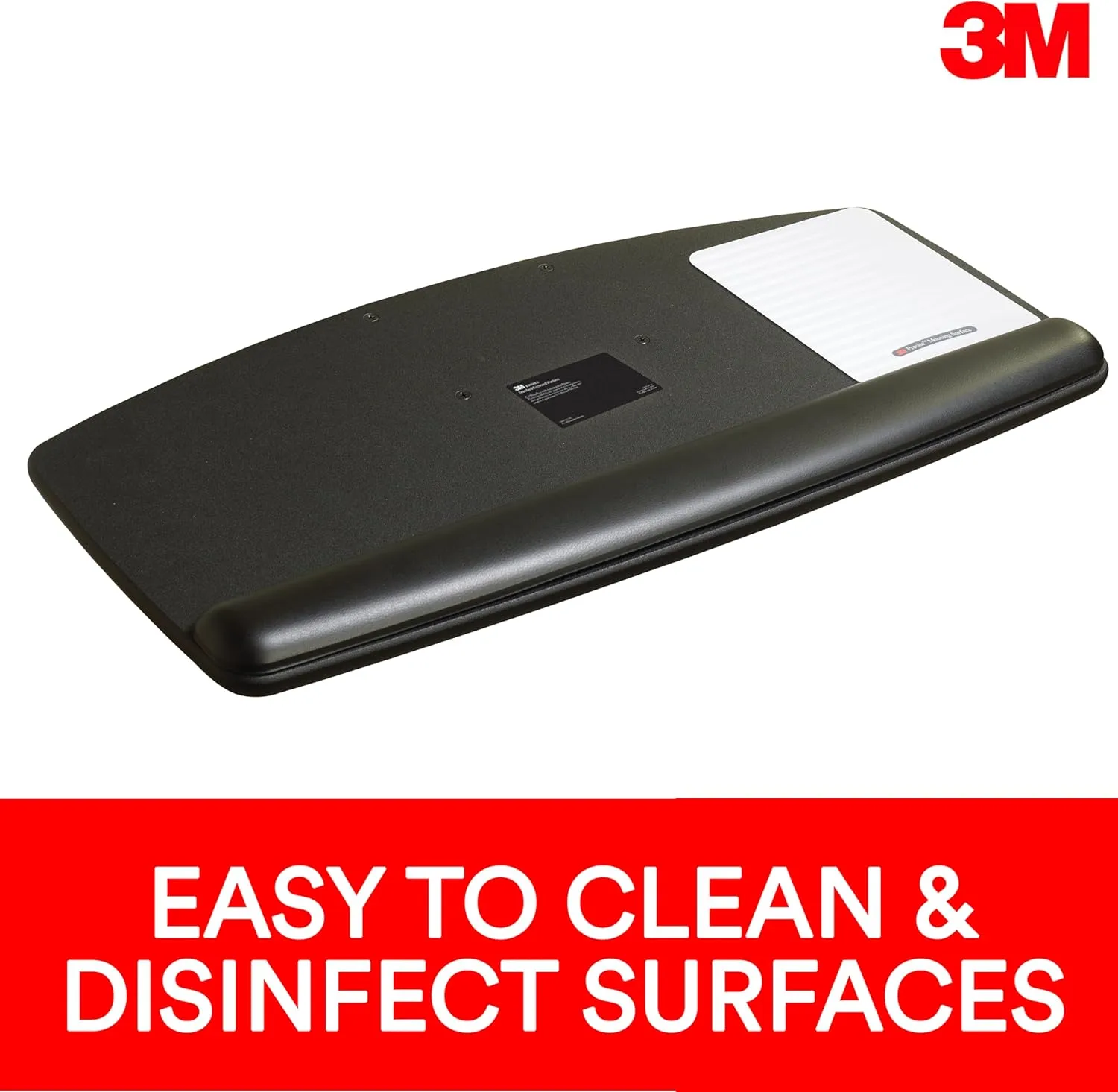 3M Keyboard Tray, Just Lift To Adjust Height And Tilt, Includes Gel Wrist Rest & Precise Mouse Pad, 23" Track, Black (AKT90LE)