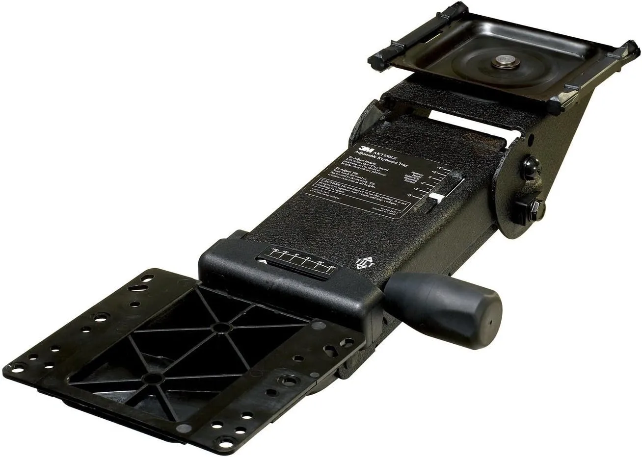 3M Keyboard Tray, Just Lift To Adjust Height And Tilt, Includes Gel Wrist Rest & Precise Mouse Pad, 23" Track, Black (AKT90LE)