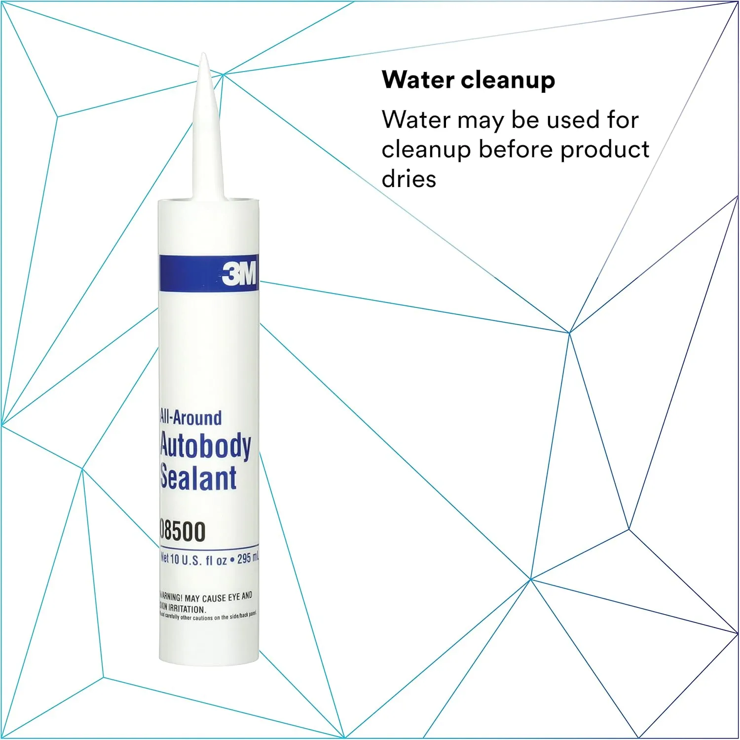 3M All-Around Autobody Sealant, 08500, 10 fl oz Cartridge, White