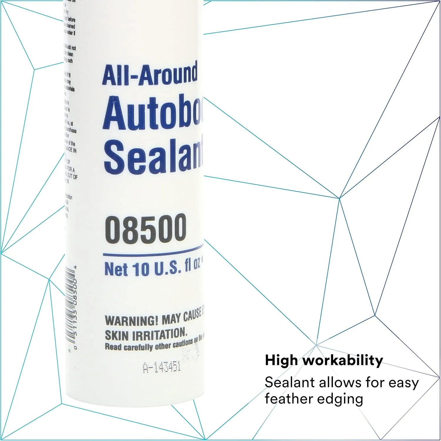 3M All-Around Autobody Sealant, 08500, 10 fl oz Cartridge, White