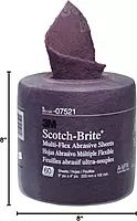 3M Non-Woven Aluminum Oxide Roll - 8 in x 20 ft, Very Fine (Purple)