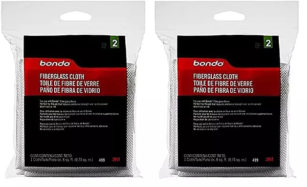 3M Bondo Fiberglass Cloth, 8 Sq Ft, Paintable, Use with Bondo Fiberglass Resin for Strong Waterproff Repairs