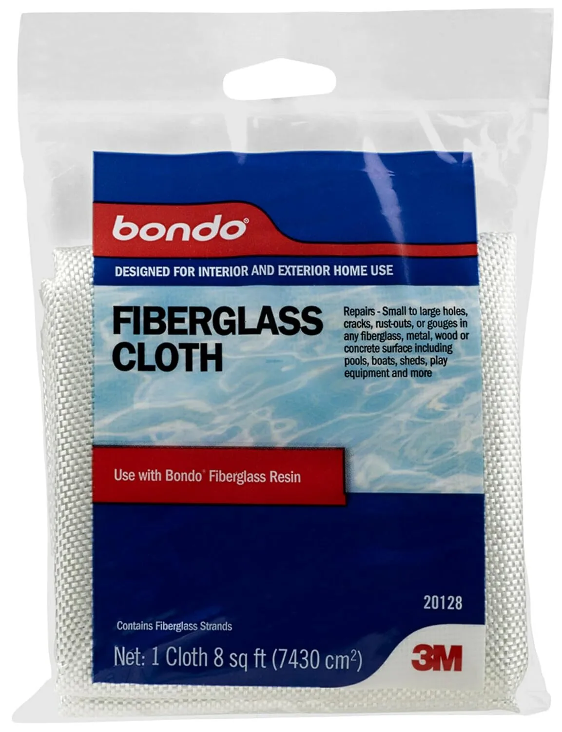 3M Bondo Fiberglass Resin 0.9 Pint, Stage 2, Waterproof Formula for Repairing, Resurfacing, or Rebuilding Metal, Wood, Fiberglass or Masonry Surfaces (401)