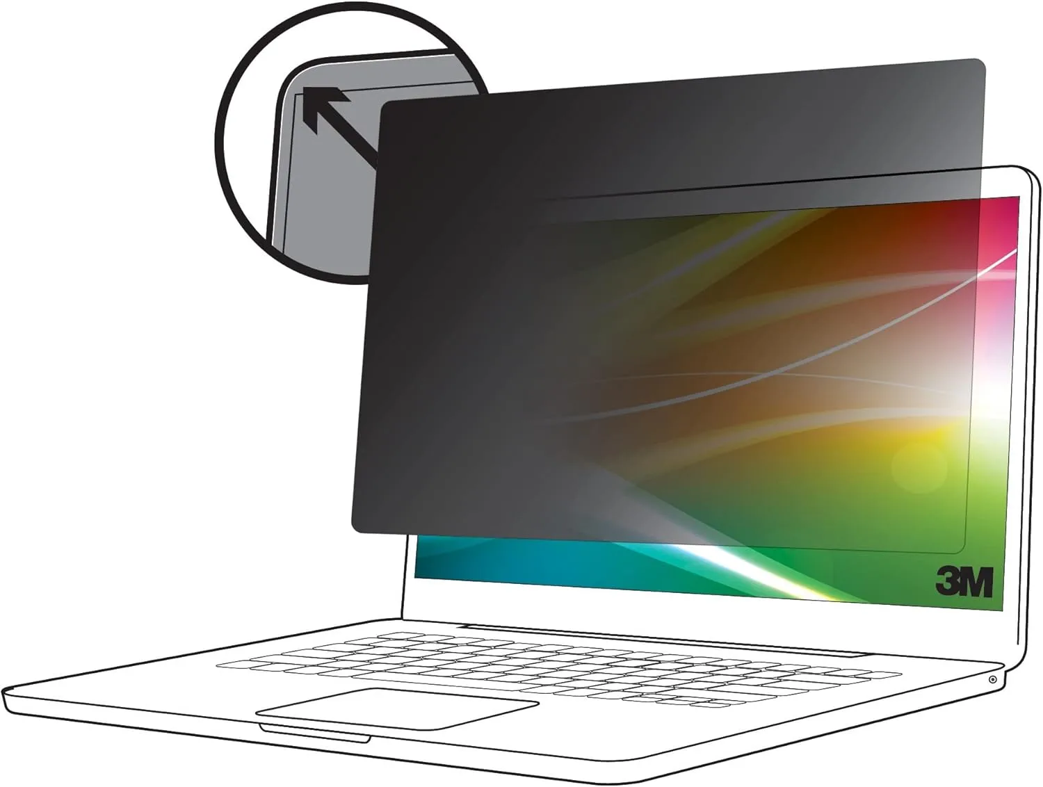 3M Bright Screen Privacy Filter for Microsoft Surface Laptop 3-5, 13.5in, 3:2, BPNMS002