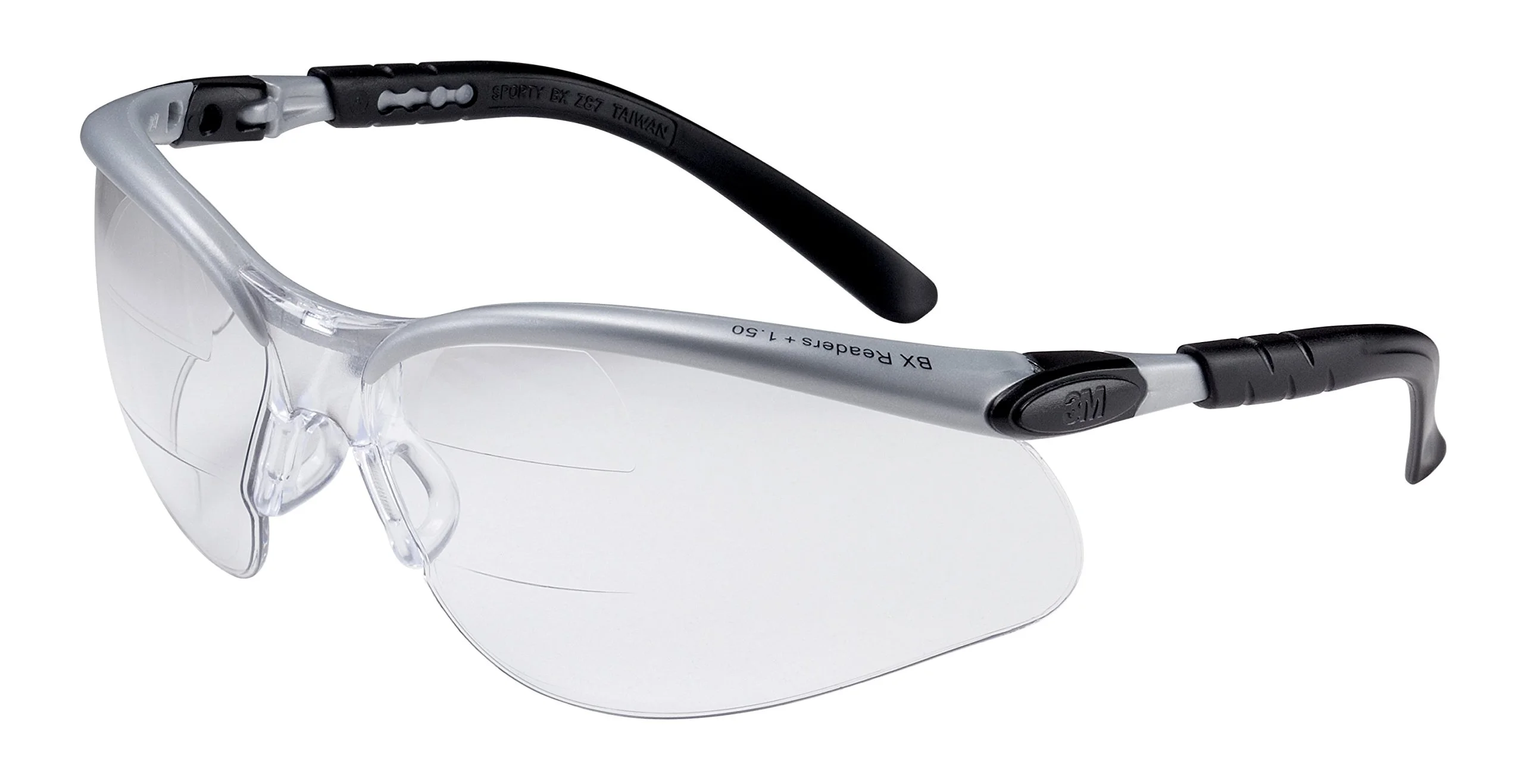 3M Magnifying Safety Glasses BX +2.5 — Clear Anti-Fog/Scratch Resistant