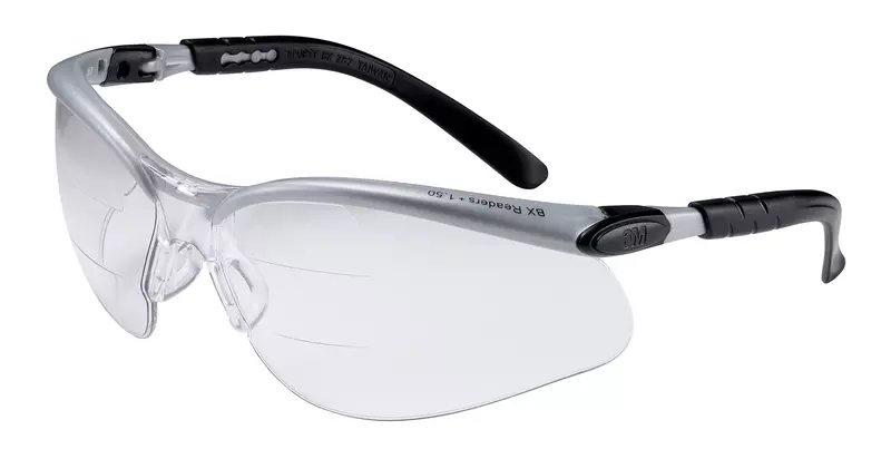 3M Magnifying Safety Glasses BX +2.5 — Clear Anti-Fog/Scratch Resistant