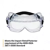 3M Centurion Safety Impact Goggle 452AF, 40301-00000-10 Clear Anti-Fog Lens, Pack of 1