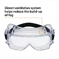 3M Centurion Safety Impact Goggle 452AF, 40301-00000-10 Clear Anti-Fog Lens, Pack of 1