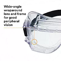 3M Centurion Safety Impact Goggle 452AF, 40301-00000-10 Clear Anti-Fog Lens, Pack of 1