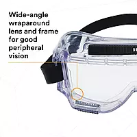3M Centurion Safety Splash Goggle 454, 40304-00000-10 Clear Lens, 1 Pair