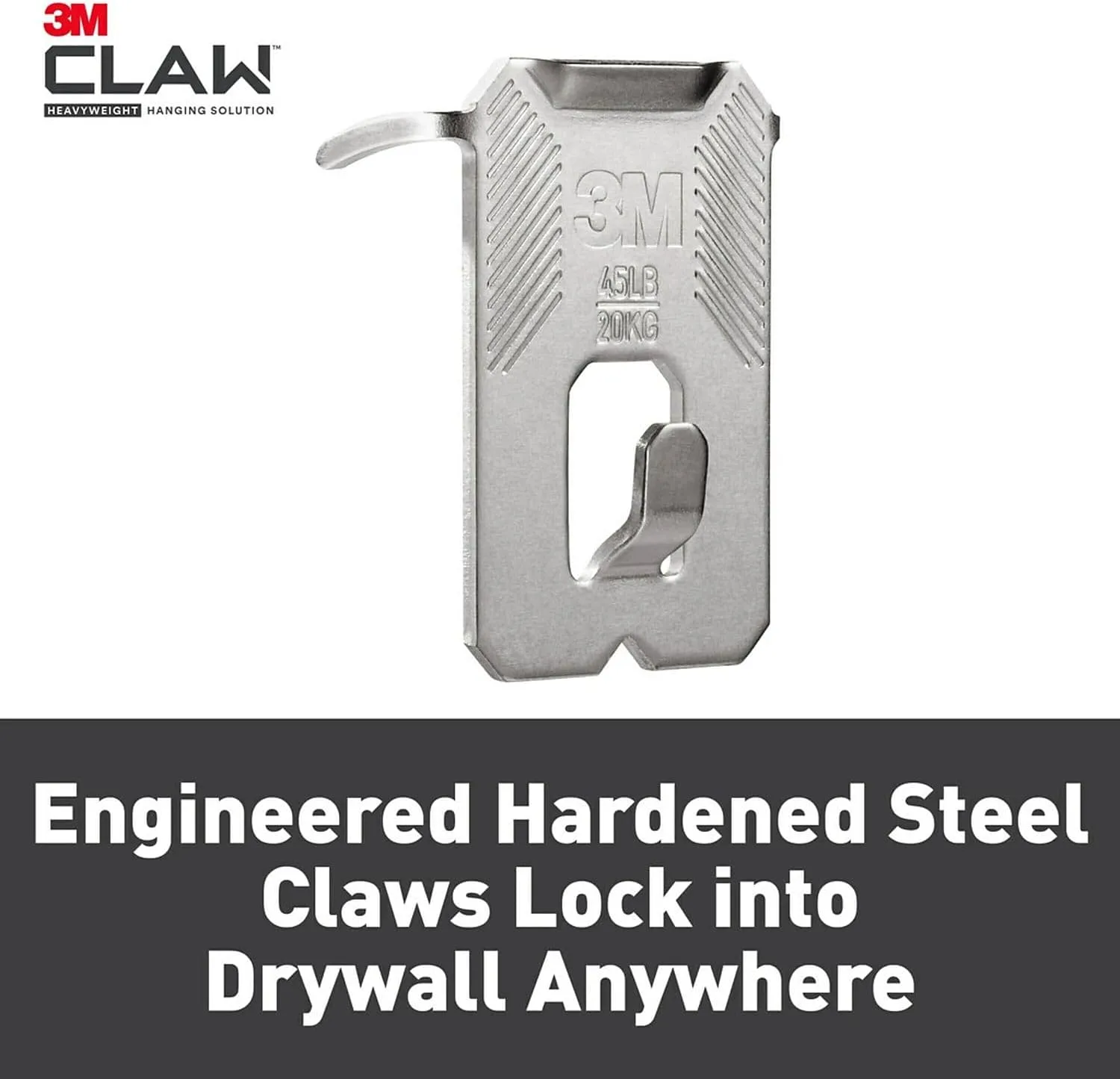 3M CLAW Drywall Picture Hanger, 45 lb Capacity, 3 Pack