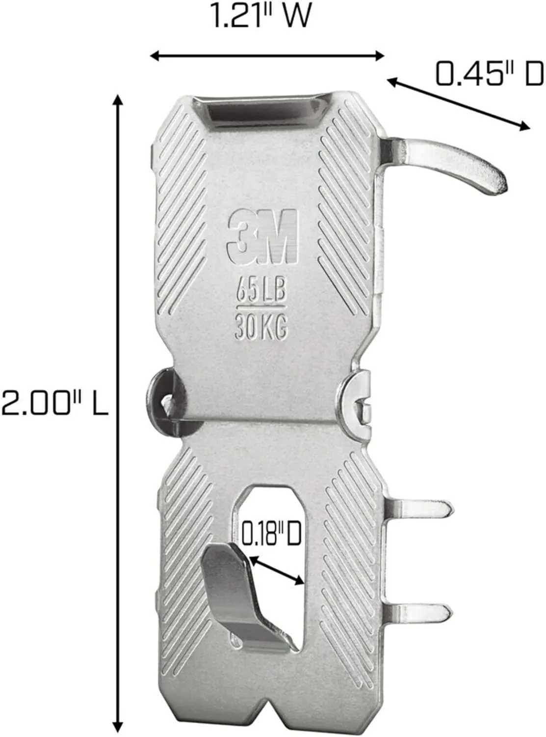 3M CLAW 65 lb. Drywall Picture Hanger with Spot Marker, Gray, 2 Hangers, 2 Spot Markers