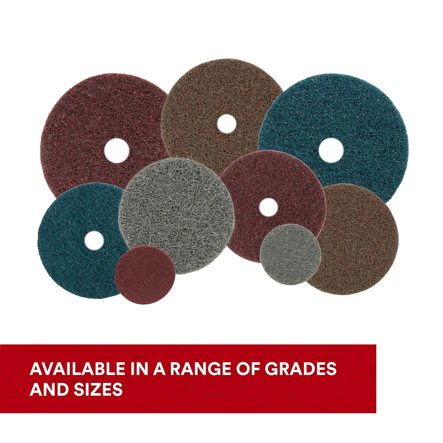 3M Scotch-Brite Surface Conditioning Disc for Sanding – Metal Surface Prep – Hook and Loop – Aluminum Oxide