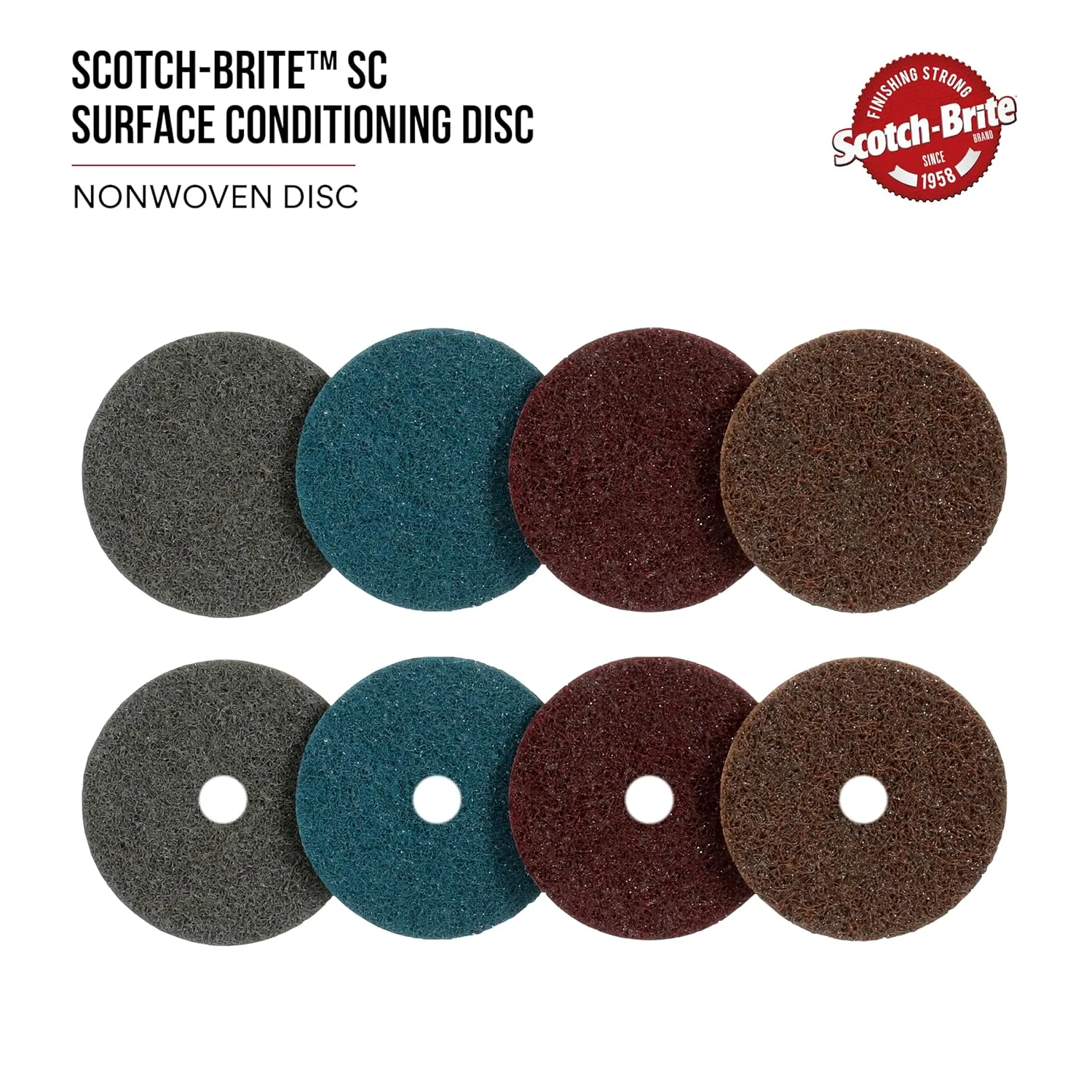Cubitron Surface Conditioning Disc for Sanding – Metal Surface Prep – Hook and Loop – Aluminum Oxide – Medium Grit