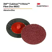 3M Cubitron II Roloc Fibre Disc 982C, 36+, TR, 4 in x NH, Die R400BB 36+ 4 in