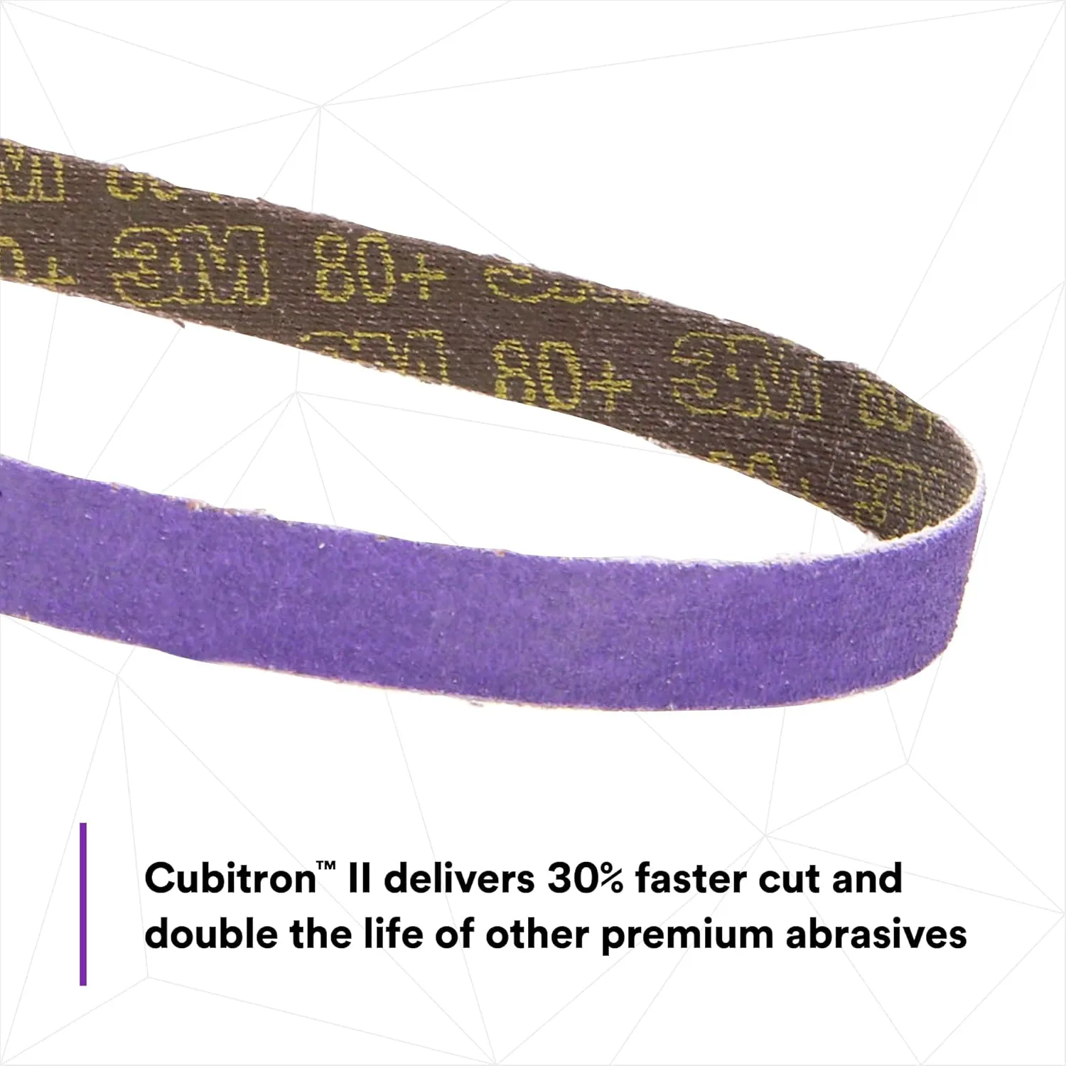 3M Cubitron II File Belt 33446, 80+ Grit, 1/2 in x 18 in, Pack of 20