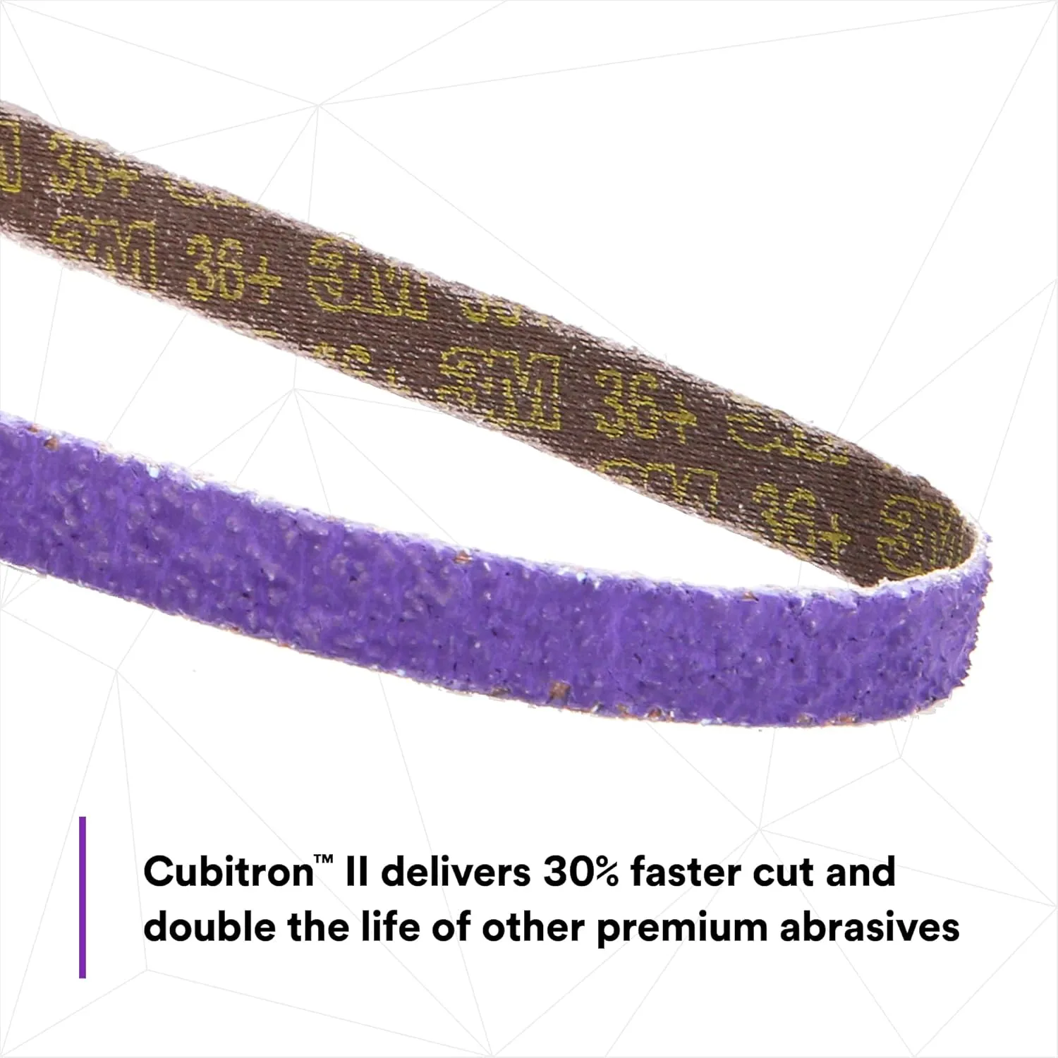 3M Cubitron II File Belt 33445 - 60+ Grit, 1/2 x 18 in, Pack of 10