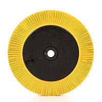 Cubitron Radial Bristle Brush, Aluminum Oxide, 6000 rpm, 8 Diameter x 1 Width, 80 Grit, Yellow (Pack of 1)