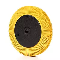 Cubitron Radial Bristle Brush, Aluminum Oxide, 6000 rpm, 8 Diameter x 1 Width, 80 Grit, Yellow (Pack of 1)